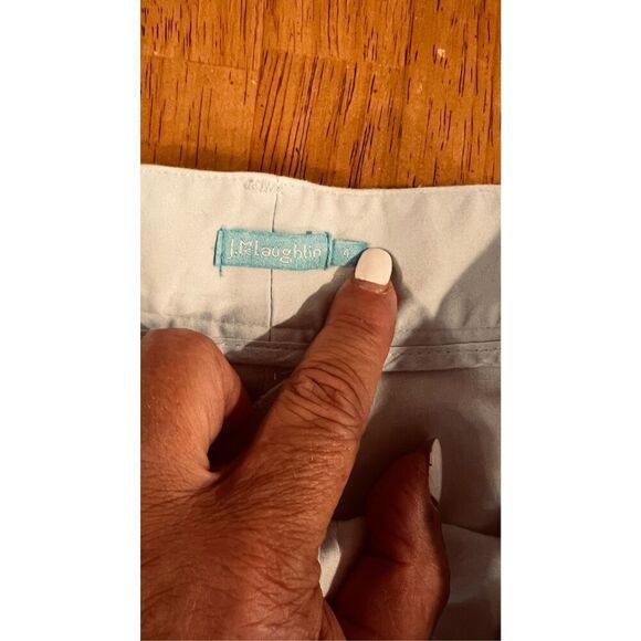 J. Mclaughlin Blue Scalloped Shorts Womens Size 4 - Picture 4 of 10